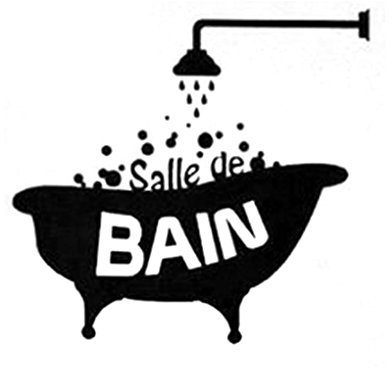Aulley Baignade douche baignoire PVC porte autocollant imperméable à l'eau Stickers muraux Décoration
