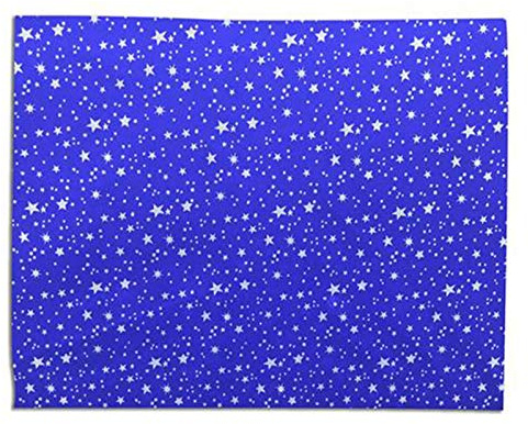 Natale 3 Rotoli Carta Cielo Stellato Metallizzato plastificata PPL 70x100 cm per presepe