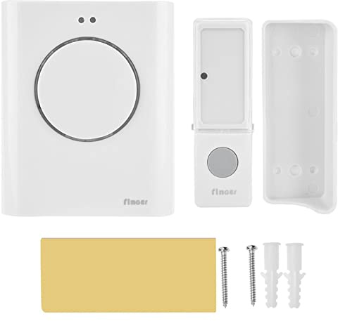 Vattentät trådlös dörrklocka dörrklocka kit 200 m fjärrkontroll hem MP3 nedladdning trådlös dörrklocka ring, inbyggd 3 ackordmusik, 64 MB minne