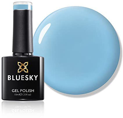Bluesky Gel-Nagellack, Bubblegum Bottle Pastel 07, Babyblau, Hellblau, Pastell, langlebig, splitterfest, 10 ml (Trocknen unter UV-LED-Lampe erforderlich)