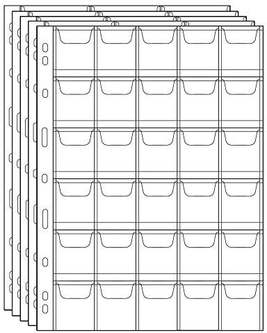 Coin Collecting Pages 5 Sheets 30 Pockets Standard 9Hole Coin Pocket Inserts Collecting Sleeves for Coins Uncle Paul CS03530