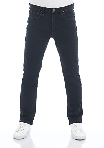 Lee Brooklyn Straight Jeans Homme, Blue Black, 34W / 34L