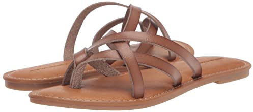 Amazon Essentials Claquettes Plates à Lanières Femme, Brun Champignon, 40 EU Large