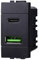 Presa Caricatore Da Muro Compatibile Con Bticino Living Light - USB Type C + USB-A 3,1A, Nero