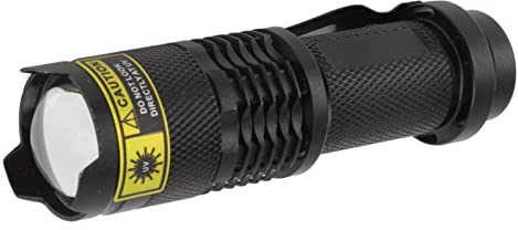 UV Flashlights, 365nm IPX4 Waterproof Ultraviolet Light, Battery Powered, Mini Torch Light for Dog Cat Pet Urine Stain Bed Bug Fungus Detection Night Fishing