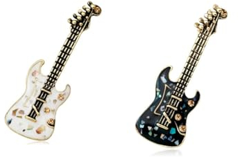 Lot de 2 broches en forme de guitare K13 54, Métal
