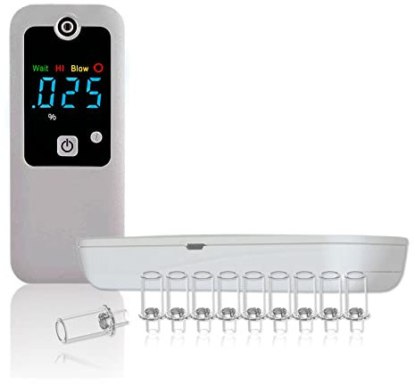 iBACheck Éthylotest Électronique avec Batterie détachable de Rechargeable. Alcootest numérique avec Une Faible consommation d'énergie. Ethylotest de précision. Compact, Convivial Alcotest