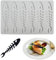 YapitHome Moule à Fondant en Silicone Arête de Poisson,Tapis Dentelle Silicone Patisserie,Silicone Moule Gâteau pour Gâteau Décoration,Candy,Chocolat,Décoration D'assiette