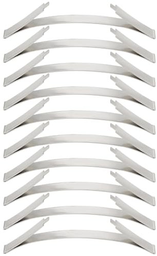 LT Easiyl 10PCS Track Bottom Positioner Sliding Wardrobe Doors Anti-Collision Manganese Steel Positioners for Most Sliding Wardrobe Door Systems Silver(9.00X2.80X0.60cm)