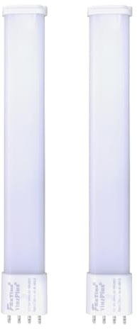 FExYinz 2 piezas por paquete 8 Watt Caliente Blanco 3000K 2G7 LED Bombilla 800 Lúmenes Ra 90 Enchufar 4 Clavija PL CFL Lámpara LED Bombilla Compacta 2G7 LED Tubo Luz