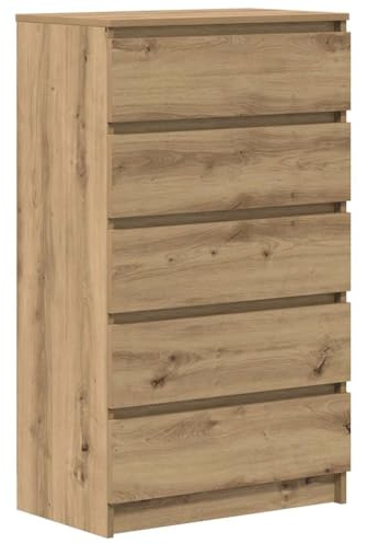 vidaXL Schubladenschrank Artisan-Eiche 60x36x103 cm Holzwerkstoff, Schubladenkommode, Lagerschrank, Aktenschrank, Sideboard mit Schubladen, Schrank