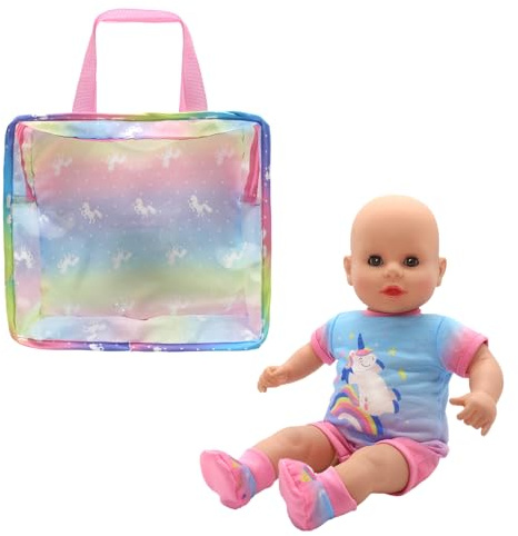 Neuytiky Porte bébé Poupée,Sac à Dos Porte-bébé,Accessoire pour poupée,Pochette de Rangement pour vêtements de poupée