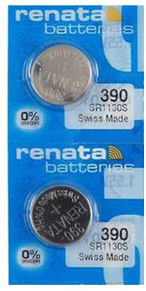 Renata Watch Batteries 390 (SR1130SW) (2pcs)