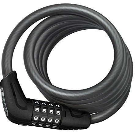 ABUS Kabelschloss Numero 5510C/180 SCMU - Fahrradschloss-Set mit Halterung SCMU - für günstige Zweiräder und Kinderfahrräder - 10 mm Sicherheitslevel 3 - Schwarz