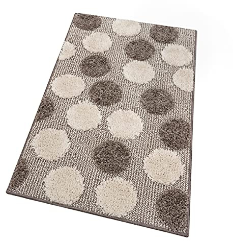 emmevi Tappeto Bagno Camera Antiscivolo Shaggy Moderno Scendi Doccia Assorbente MOD.iOS 50X110 Tortora