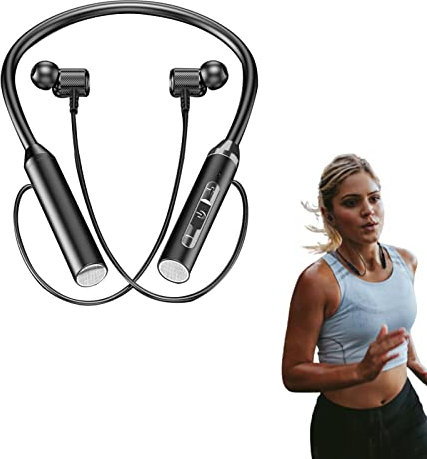 Auriculares in-ear Bluetooth con Bluetooth, auriculares deportivos para el cuello, auriculares magnéticos, auriculares con micrófono HD