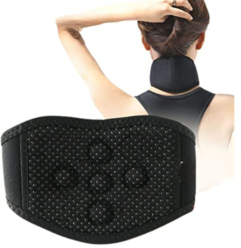 Minerve Cervical Médicale Sangle de Soutien du Cou Réglable Tour de Cou Magnétique Chauffant Collier Cervical pour Soulager Douleur au Cou, Raideur, Arthrite, Maux de Tête, Amélioration du Sommeil