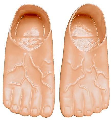 HELVAK White Elephant Gifts For Aduls Christmas Gag Gifts Funny Slippers Feet slippers Jumbo Funny Bare Feet Hobbit Feet Costume Accessories Gag Gifts for Kids and Adult