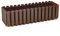 KAGM Blumenkasten Balkonkasten Blumentopf Pflanzkasten Latten-Optik/Landhausoptik / 58cm Braun