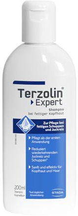 Terzolin Expert Schuppen-Shampoo bei fettiger Kopfhaut, Juckreiz und Schuppen – Besonders geeignet für fettige Kopfhaut und fettige Schuppen, 200ml zur täglichen Anwendung