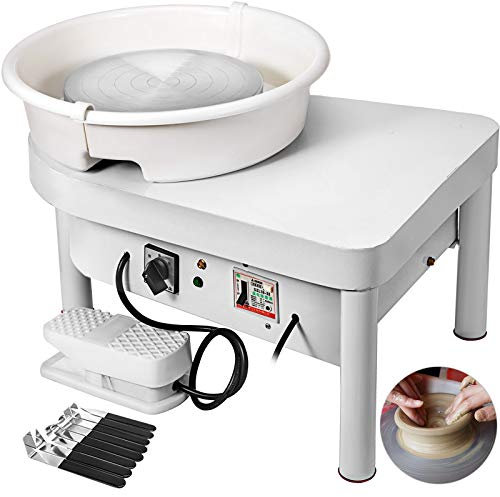 VEVOR tornio per ceramica Macchina Elettrica per Ceramica e Terracotta Ca 220V 280W 25Cm Ruota Ceramica Elettrica Kit di Utensili Modellatura Ceramica