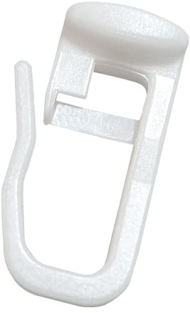 Ganci per tende con testa piatta, 10 x 10 mm, in plastica, 300 pezzi, colore: Bianco