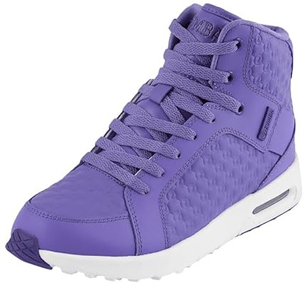 ZUMBA Women’s Air Boss High-Top Air Cushion Sneakers, 10, Purple