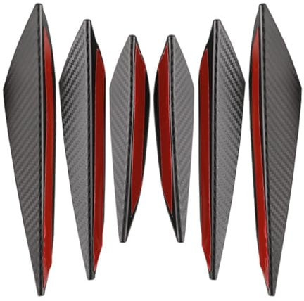 Universale auto paraurti anteriore Lip Splitter, 6 Pezzi Alette Spoiler per Paraurti Anteriore, Auto Anteriore Paraurti Alette Spoiler Canards, Paraurti Anteriore Universale per Auto Labbro Spoiler