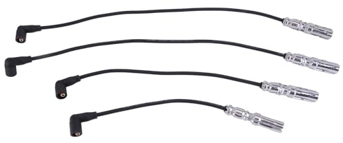 Ysimee 4 stycken tändkabelsats kompatibel för 3 A4-sits ALTEO EXEO Skoda Octavia VW Golf 4 5 6 1,6 2.0 Ersätter 06A905409M 06A905409P tändkabel tändstiftskontakt