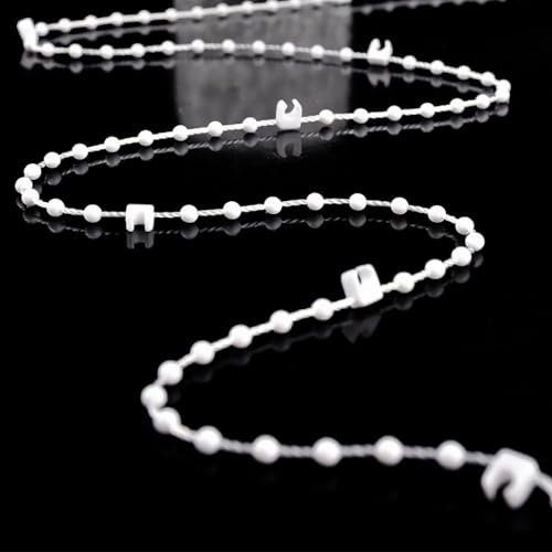1pcs 10 Meter 100 clips Vertical Blind Bottom Chain for 3.5 Inch/ 89mm Slats,Vertical BlindChain,Vertical Blinds Repair Parts Suitable for 3.5 Inch/ 89mm Blind Bottom Chain Slats(10Meter Long,White)