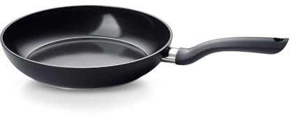 Fissler Essential Black/Padella rivestita in alluminio (28 cm) rivestita in ceramica, padella prodotta senza PFAS/PTFE, a induzione, made in Germany