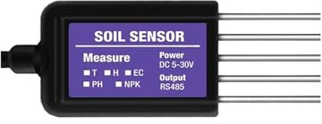 PSKQHIRA RS485 Modbus Soil Sensor 7 in 1 Measures Soil Moisture Temperature Humidity EC PH NPK(Th-ec-ph-npk)