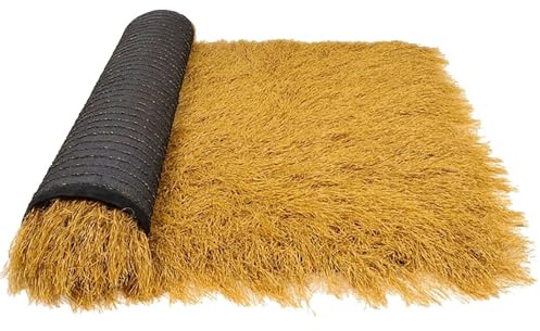 Toit D'herbe De Chaume Synthétique, Artisanat De Bricolage D'art Commercial, Toit De Chaume Palapa, Rouleau De Paille Mexicaine Artificielle Jaune, Toit De Chaume Palapa (3.28ft*32.8ft(1m*10m))