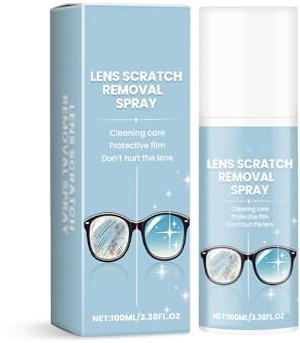 Spray de Eliminación de Arañazos de Lentes,Spray Limpiador de Arañazos Gafas,Limpiador de Lentes,Lens Scratch Remover,Limpieza Rápida,100ML