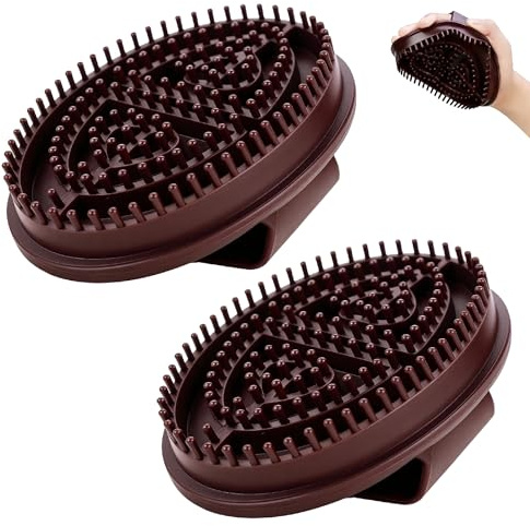 Brosse de Massage en Plastique, Durable et Robuste, 2 Pcs | Favorise la Circulation Sanguine, Soulage les Tensions Musculaires, Convient pour le Dos, les épaules et les Cuisses
