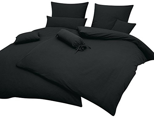 Janine Bettwäsche Piano 0125 schwarz - 98 80x80 cm - 155x220 cm