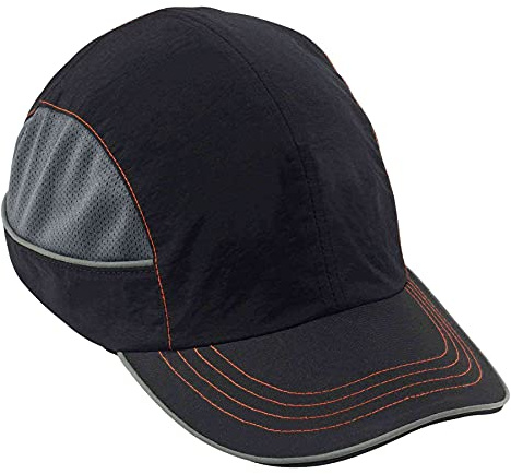 Safety Bump Cap, Baseball Hat Style, Comfortable Head Protection, Long Brim, Extra Large Skullerz 8950XL,Black