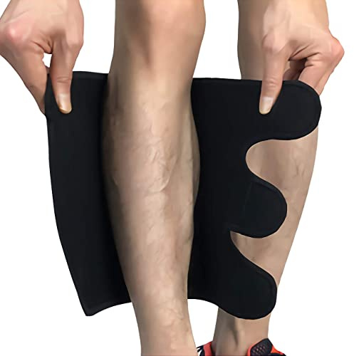 Heekooi Calf Brace, Shin Splint Compression Sleeve (1 Pair) for Swelling, Edema, Hiking, Training, Adjustable Calf Support, Shin Brace for Men and Women