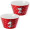 United Labels The Peanuts Müslischale - Snoopy Schüssel Schale Rot mit Punkten aus Porzellan 500 ml