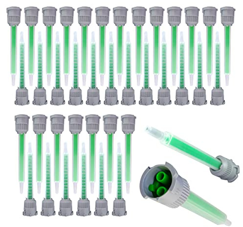 40Pieces Epoxy Mixing Nozzles Adhesive Cartridges Tip Static Resin Mixer Tubes for 50ml/1.7oz 16-Element 1:1/2:1 Ratios Blue