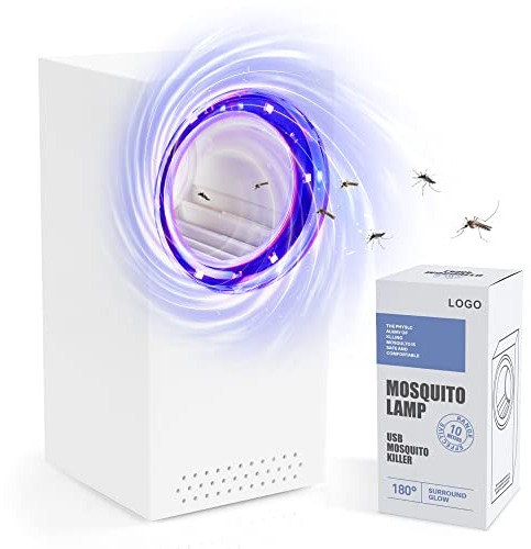 Insektenvernichter Elektrisch, Moskitolampe Elektrisches mit UV-Licht, USB Insektenvernichter Lampe, Moskitofalle Bug Zapper ziehen Fliegende Insekten für Innen- und Außenbereich