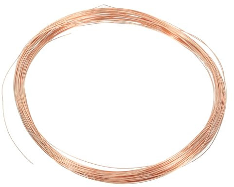 PATIKIL 0,3mm x 49 Piedi Filo di Allenamento per Bonsai, Steli di Filo Floreale 99,9% Filo di Rame Puro, Rame, 2pz
