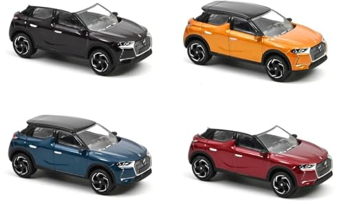 OPO 10 - Set di 4 Auto in Miniatura compatibili con Citroën DS3 Crossback Scala 1:64 3 Pollici 7,5 cm Norev - 019712