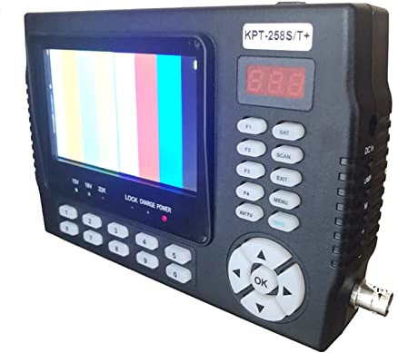 Buscador de señales, KPT-258ST + AHD DVB-S2 DVB-T / T2 DVB-C Cámara CCTV de prueba combinada DVB-T / T2 DVB-C Metro Combo Satellite Finder Mejor ST-5150 portátil y práctico
