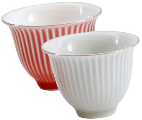 ABOOFAN 2piezas Taza De Té De Cerámica Sin Asa Para Té Matcha Para Uso Oficina o Casa De Color Vibrante y Diseño Elegante Tazas Incluidas