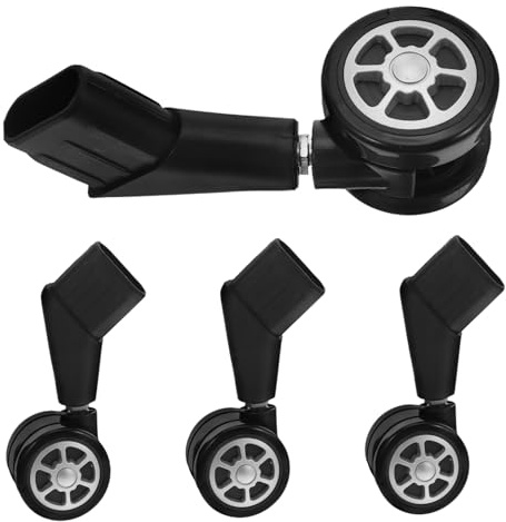 HAPINARY 4pcs Silent Office Chair Wheels with Stem Smooth Rolling Hardwood Floor Casters Replacement for Carpets and Hard Floors Furniture Casters for Effortless Mobility