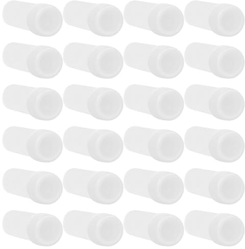 FIXOSHEE 50 Pezzi Bottiglie di Plastica Trasparenti da 5 Ml con Tappo a Sicurezza Flaconi Campione Ricaricabili per Farmacia Laboratorio e Uso Medico