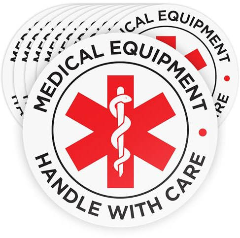 10pcs Medical Equipment Luggage Tag Vinyl Stickers