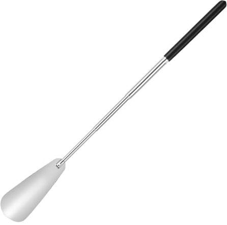 LUDHEP Calzador De Zapatos Largo Extensible 27-75 cm, con Asa Antideslizante, con mango largo, se extiende y se pliega de acero inoxidable telescópico, para hombres, mujeres, niños y mayores