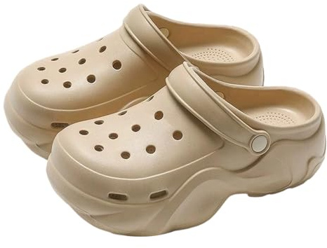 Générique Sabots Homme Clogs Femme Unisexe Confortables à Enfiler pour s et s, Chaussures de Marche décontractées, Respirantes, légères, à Semelle Souple et épaisse (Khaki, 39-40)